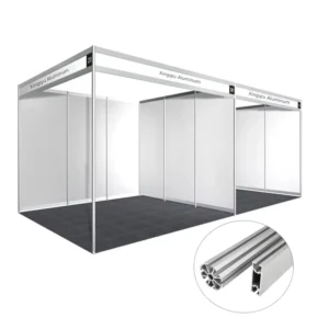 Octagonal Extruded Aluminum Profile CNC Machined Upright Structural Tube for Exhibition Booth Stage and Display System