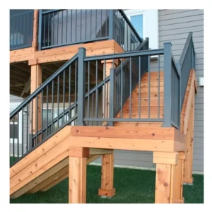Outdoor Aluminum Metal Stair Design Terrace Deck Aluminum Balcony Railing