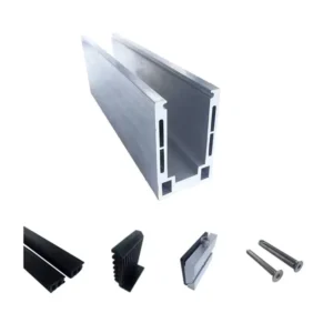 Outdoor Aluminum Railing Aluminum Stair Deck Balcony Railing System Black Aluminum U Channel Railing Balustrades Handrails