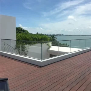 Outdoor Aluminum U Channel Corrosion Resistant Glass Railing Balustrade Profile