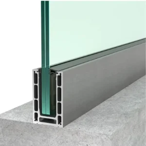 Outdoor Powder Coated Customized Railings Extrusion Aluminum U Channel Glass Handrails Profiles for Balustrade