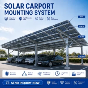 PV Bracket and Solar Racking with Solar Mounting Frame for Solar Carport System Projects