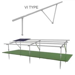 PV Mount Rack Solar Panels Triangle Bracket Ground PV Aluminum Solar Structure Bracket Mounting System