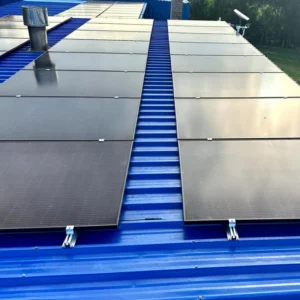 PV Solar Panel Bracket Frame Trapezoidal Metal Roof Mounting System Aluminum Alloy Mini Rail Anodized Solar Panel Installation