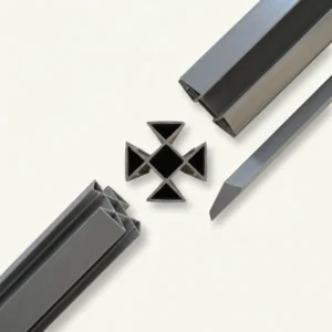 PVC Structural Frame Profile Plastic Extrusion for Display Cases Exhibition Systems Custom T-Slot Design