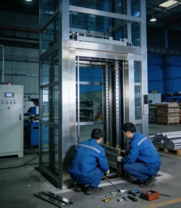 Passenger Elevator Modernization Solution Gearless Traction Mechanism AC Drive Stainless Steel Construction for Apartment