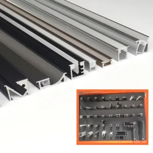 Personalized T5 Tempered 6063 Aluminum Alloy LED Lighting Profile Anodized Surface 3500K Warm White 90 CRI DC 12V Cabinet