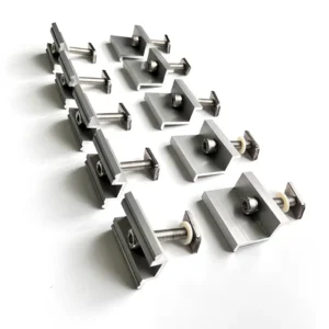 Photovoltaic Bracket Accessories Side Pressing Block Combination Solar Panel Connector Locking Block Anodized Surface Aluminum