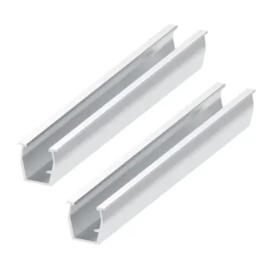 Photovoltaic Mini U-shaped Bracket Solar Panel Fixing Kits Rail Channel Less Solar Support Aluminum Alloy Mounting Silver