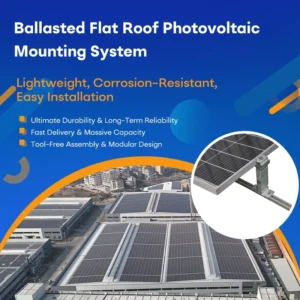 Photovoltaic Solar Mounting Bracket Adjustable Angle Ballasted Solar Panel Aluminum Bracket for Flat Tile Shingle Roofs