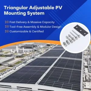 Photovoltaic Solar Mounting Bracket Adjustable Triangle Solar Panel Mounting Brackets for Flat Roof