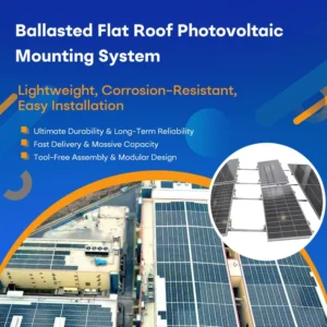 Photovoltaic Solar Mounting Bracket Outdoor Ballast Rooftop Adjustable Solar Mounting Bracket for Flat Roof
