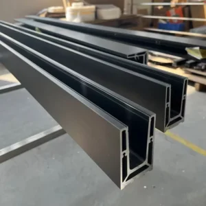 Pool Outdoor Aluminum U Channel Glass Railing Profile Terrace Roof Frameless Glass Fence Deck Balustrade Handrail for Project