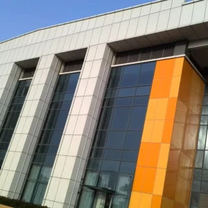 Prefab Aluminium Curtain Wall Decoiling Metal Stud Curtain Wall Framing