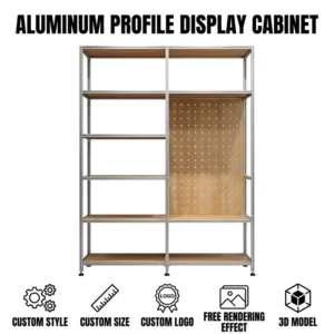 Professional Business Display Cabinet with Market Display Racks Aluminum Fashion Rack Shelf Display Rack for Business Display