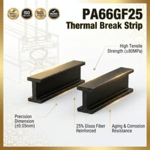 Professional PA66GF25 Thermal Break Strip Polyamide Profile for Thermal Insulation in Aluminum Window and Glass Wall System