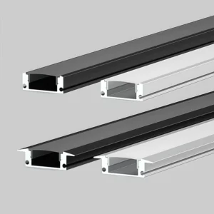 Pure Aluminium LED Profile Light Gutter for LED Strip, Recessed Aluminum Drywall Channel Diffuser, Perfiles De Aluminio