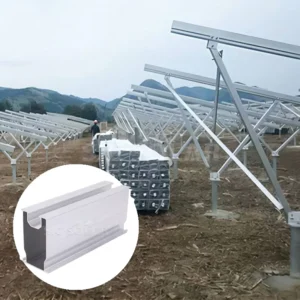 Pv Solar Panel Tile Roof Aluminum Bracket System Solar Mounting Aluminium Rail Connector