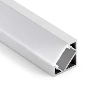 Recessed LED Aluminum Alloy Profile with Flange Silver Anodized Rectangular Channel for LED Strip Lights CRI 90 AC 85 to 265V