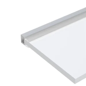 Recessed Shelf Bar Light Profile LED Flexible Strip LED Cabinet Light Glass with H Shapet PC Cover Aluminium 12V Sliver 80 500
