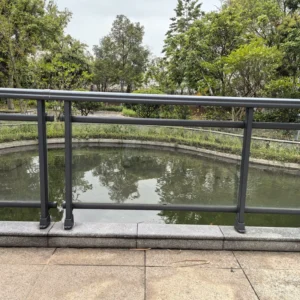 Residential Aluminum Alloy Double Glazed Railing Weather Resistant Handrail for Staircase Outdoor Villa Riverbank