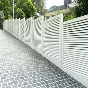 Residential House Villa Facade Vertical Aluminum Louver Curtain Wall Ventilation Decoration Energy Saving UV Resistant Shading