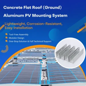 Roof Top Solar Mount Brackets Easy Installation Concrete Foundation Solar Panel Mounting Bracket for Residence