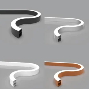 S shaped Dual layer 6063 T5 Aluminum Alloy Linkable No Light Leakage Suspend Curved Led Aluminum Profile