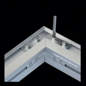 SEG Frameless Wall Mount Fabric Lightbox Frame Waterproof Single Side Silver Aluminium Profile for Lightbox Frame