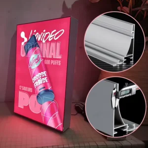 SEG Tension Fabric LED Backlit Light Box Aluminum Exhibition with Custom Cutting Processing Service