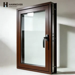 Safety Enhanced Aluminum Casement Window With Thermal Break Double Glazed Glass And Grill