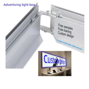 Seg Silicone Edge Pvc Film Single Side Advertising Light Box Silver Aluminum Profile for Lightboxes