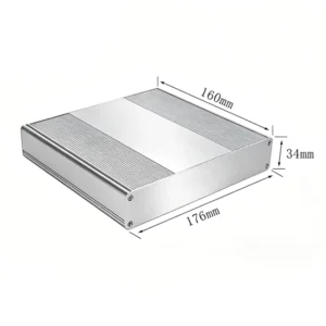 Silver Anodized Aluminum Profile Enclosure Heat Sink Case For Electronic Project Power Supply Box Aluminum Enclosure