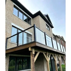 Simple Design Aluminum Profiles Railing and Handrails Glass Balustrades Balcony Railing for Deck and Stairs