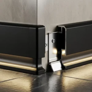 Skirting Board with LED Light Aluminum Baseboard LED Aluminium Profile for LED Strips Modern Baseboards