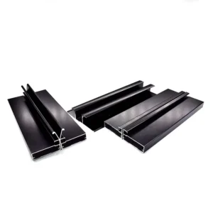 Slim Aluminum Profiles for Windows and Doors, Custom Anodized Black Windows Aluminum Profiles