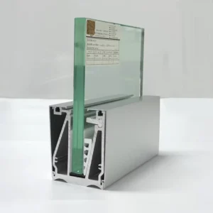 Slotted Aluminium Glass Profile U Channel Aluminium Railing Post Base Profiles for Glass Handrail Balcony