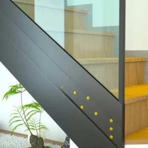 Slotted Aluminum Alloy Glass Profiles with Frameless Base and U shaped Grooves for Modern Stair and Villa Glass Handrail Systems