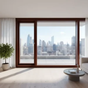 Smart Home Aluminum Alloy Curtain Wall System for Large Flat Living Room Outdoor Bedroom Use Motorized Vent Window Energy Saving