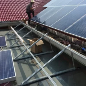 Solar Aluminum Anodized Triangle PV Bracket Frames Flat Roof Ground System Install PV Panel Non Penetrating Racking Wind