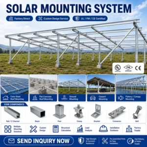 Ground Solar Mounting System Solar Mounting Frame for Large Scale Photovoltaic Construction Projects