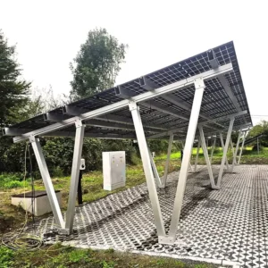 Solar Carport Frame 10KWp 20KWp 50KWp Steel Aluminum Solar Panel Support Structure 2 4 Parking Space