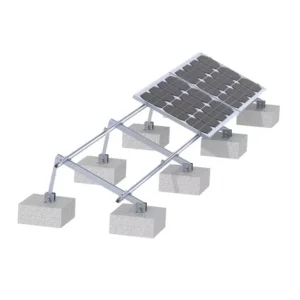 Solar Concrete Base Grounding Mounting Rack Framed Solar Module SUS304 Fasteners 45m/s Wind Load