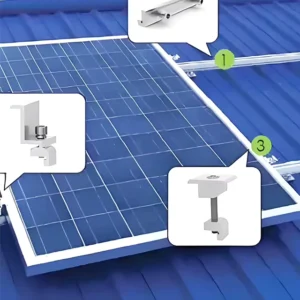 Solar End Clamps for Purlin Tracker with Pole Brackets Solar Accessories