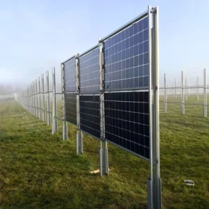 Solar Ground Agricultural PV Mounting Structures Vertical Solar Fence for Farm Bifacial Panel Support Frame