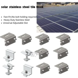Solar Hook No Drilling Construction Onto Zinc Roof Clamps OEM Solar Panel Mounting Kit Factory Direct
