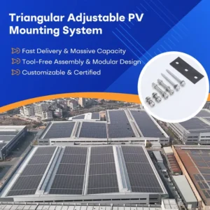 Solar Mount Brackets One Stop Solutions Adjustable Triangle Photovoltaic Solar Panel Mounting Bracket for Ground
