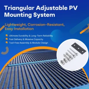 Solar Mount System Stable Load Bearing Adjustable Triangle PV Solar Panel Mounting Bracket for Ground Roof