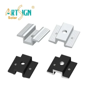 Solar Mounting System Supplier Solar Mid End Clamp Tile Earth Pin Black Sliver Solar Accessories Solar Pv Structure ART SIGN