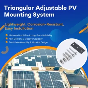 Solar Mounting Systems High Strength Anodized Triangular Adjustable PV Solar Mounting Brackets for Residential
